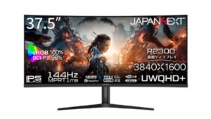 JAPANNEXT、37.5型湾曲ゲーミングモニター「JN-IB375C144UQR-H」を発売 – 高解像度と高リフレッシュレートで没入感を強化
