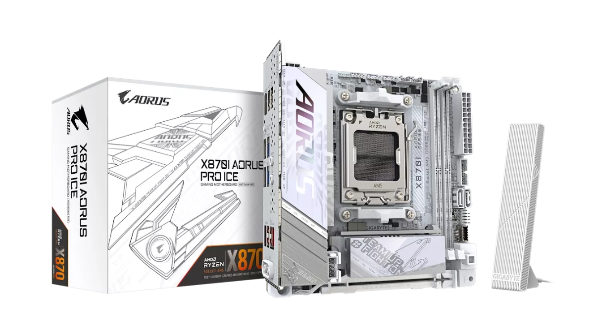 GIGABYTE「X870I AORUS PRO ICE」発売!ホワイト基調のAM5対応Mini-ITXマザーボード