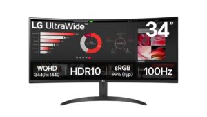 LG、34インチ曲面ウルトラワイドモニター「34WR50QK-B」を発売