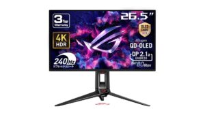 ASUSの新しい4Kゲーミング有機ELディスプレイ「ROG Swift OLED PG27UCDM」登場!