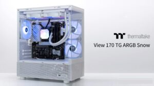 Thermaltake「View 170 TG ARGB Snow」発売!ピラーレスデザイン採用の白いタワー型PCケース