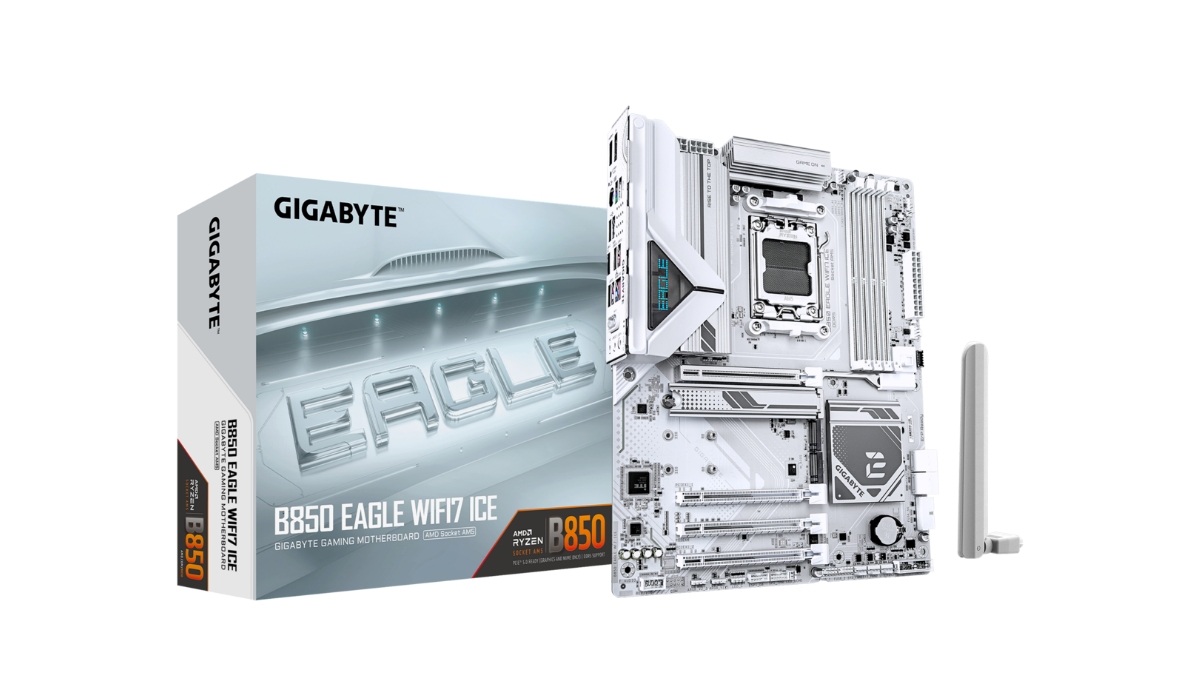 GIGABYTEからホワイトカラーのB850マザーボード「B850 EAGLE WIFI7 ICE」が登場!AM5対応&Wi-Fi 7搭載でスタイリッシュかつ高機能