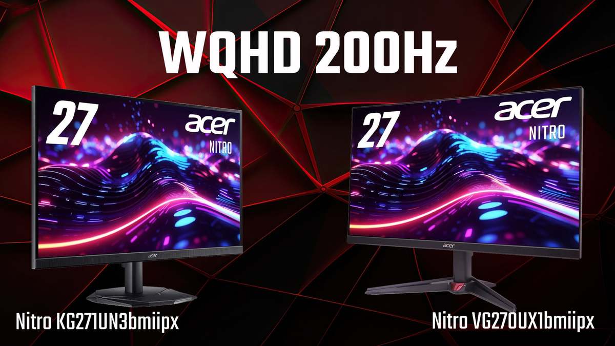Acer「Nitro」シリーズから200Hz対応27型WQHDゲーミングモニター2機種が登場!11日発売開始